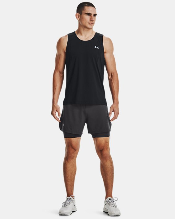 Men's UA Iso-Chill Run 2-in-1 Shorts, Gray, pdpMainDesktop image number 2